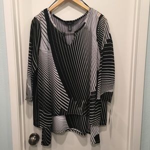 NWT Black and White Blouse